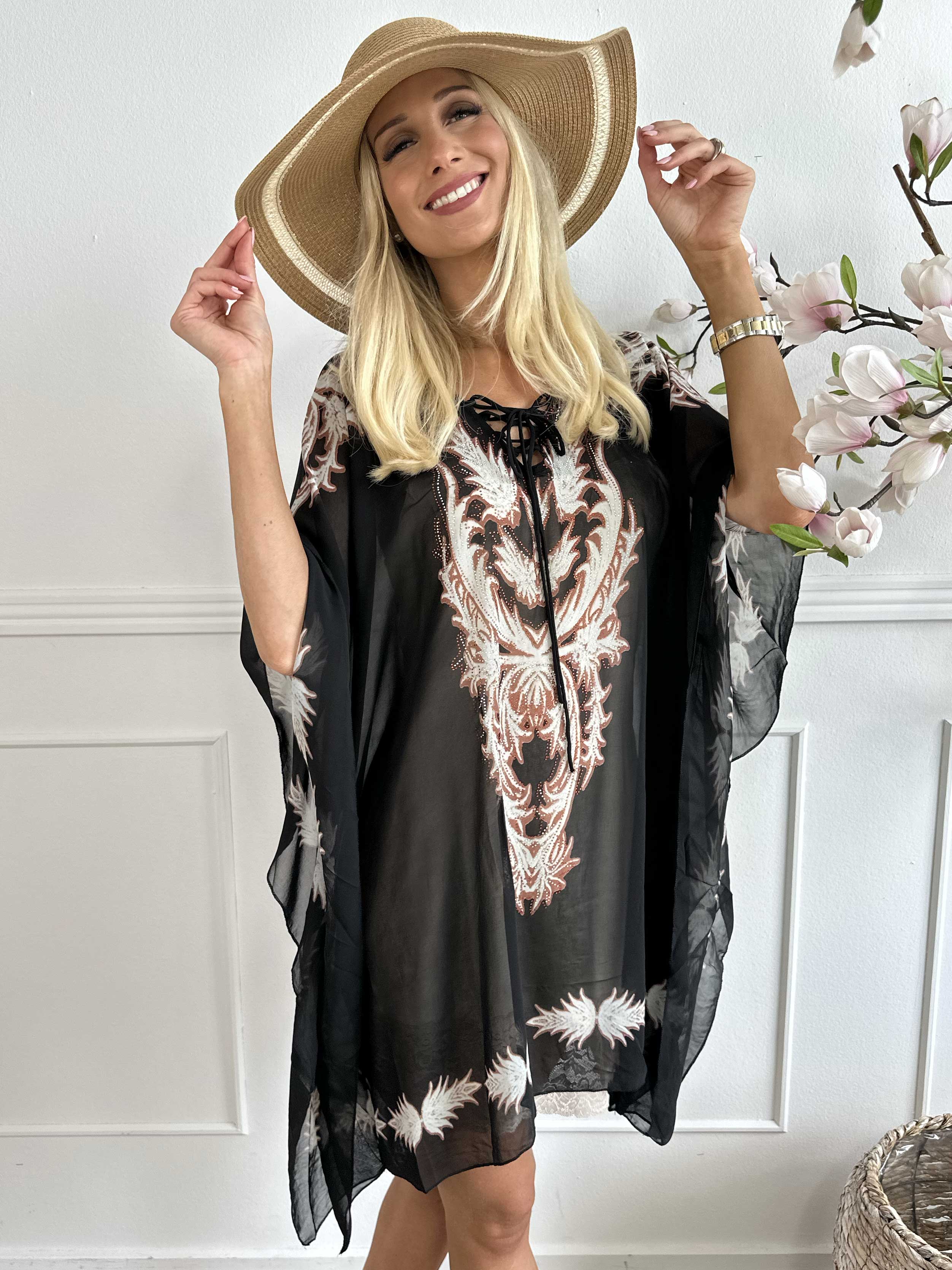 Josefina - Semitransparent tunika med dragsko